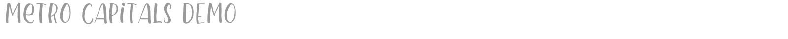 Metro Capitals font preview